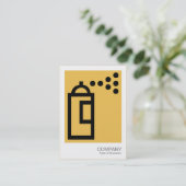 Spray Can - Schwarz auf Bernstein (efc050) Visitenkarte (Stehend Vorderseite)