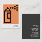 Spray Can - Schwarz auf Orange f79256 Visitenkarte (Vorne/Hinten)