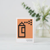Spray Can - Schwarz auf Orange f79256 Visitenkarte (Stehend Vorderseite)