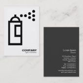 Spray Can - Schwarz auf Weiß (Eggshell) Visitenkarte (Vorne/Hinten)