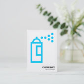 Spray Can - Sky Blue on White Visitenkarte (Stehend Vorderseite)