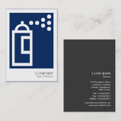 Spray Can - Weiß auf Dunkelblau 00255e Visitenkarte (Vorne/Hinten)