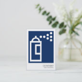 Spray Can - Weiß auf Dunkelblau 00255e Visitenkarte (Stehend Vorderseite)