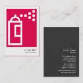 Spray Can - Weiß auf Rot e60049 Visitenkarte (Vorne/Hinten)