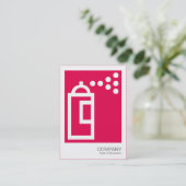 Spray Can - Weiß auf Rot e60049 Visitenkarte (Stehend Vorderseite)