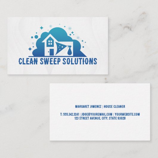 Spray Clean Zuhause Logo | House Maid Visitenkarte (Vorne/Hinten)