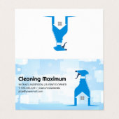 Spray Cleaning Bottle | Home Cleaner Services Visitenkarten (Außenseite Aufgefaltet)