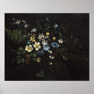 Spray der Blumen und der Farne durch Titian Ramsay Poster