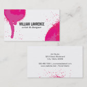 Spray | Expressiv (heißrosa) Visitenkarte (Vorne/Hinten)