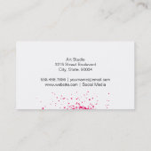 Spray | Expressiv (heißrosa) Visitenkarte (Rückseite)