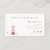 Spray Flasche Berufliche Haushaltshilfe & Hausrein Visitenkarte (Rückseite)