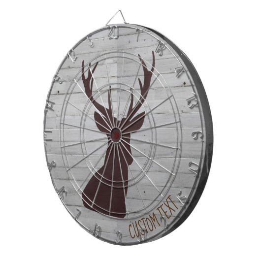 Spray gemalte Rotwild auf Imitatweißem hölzernem Dartscheibe (Vorderseite rechts)