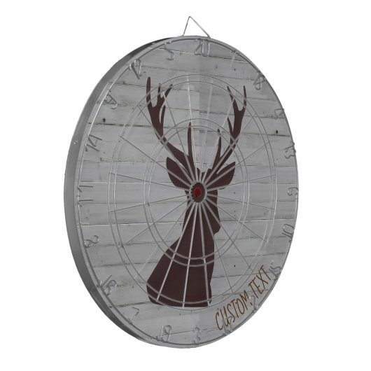 Spray gemalte Rotwild auf Imitatweißem hölzernem Dartscheibe (Vorderseite Links)