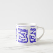 Spray gemaltes abstraktes Thunder_Cove Blau Espressotasse (Rechts)