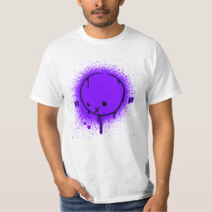 Spray-Gesicht lila T-Shirt
