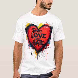 Spray Ihre Liebe, nicht Hass - Graffiti Herz T-Shirt