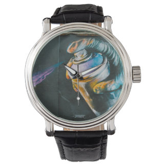 Spray kann Graffiti-Kunst-Wandmalerei Armbanduhr
