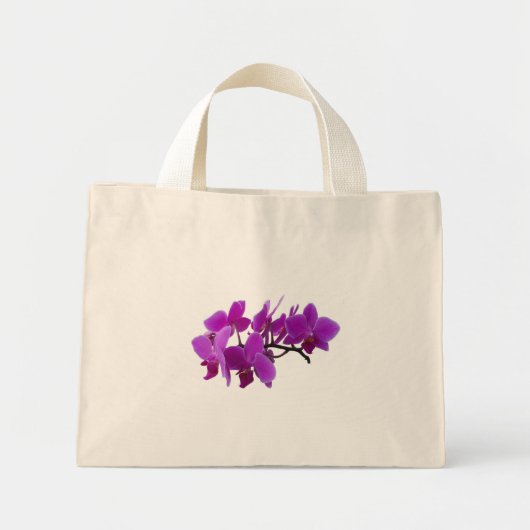 Spray lila Orchideen auf einer Tasche (Vorne)