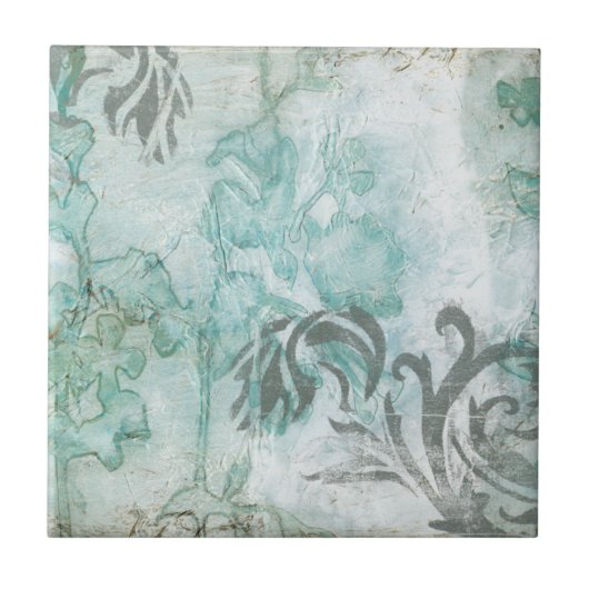 Spray mit nicht verzierter Blume III Fliese (Vorderseite)