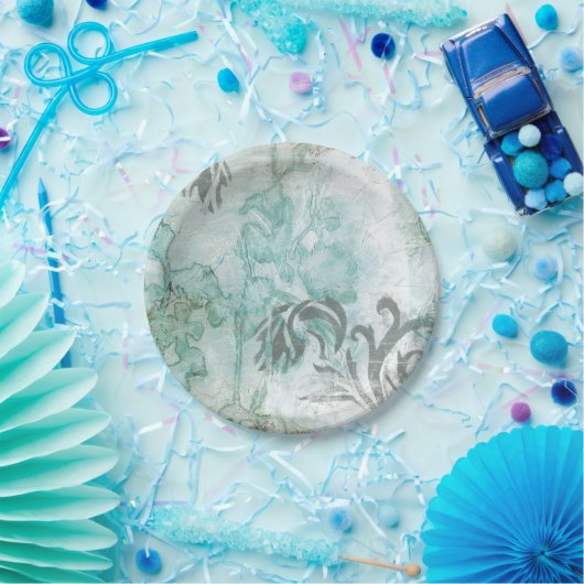 Spray mit nicht verzierter Blume III Pappteller (Party)