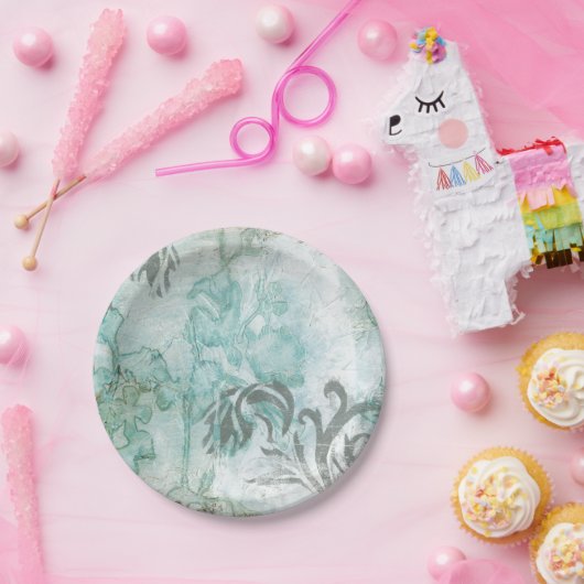 Spray mit nicht verzierter Blume III Pappteller (Party)