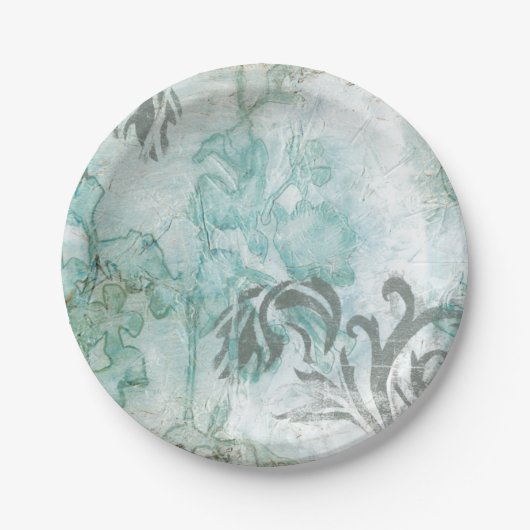 Spray mit nicht verzierter Blume III Pappteller (Vorderseite)