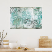 Spray mit nicht verzierter Blume III Poster (Küche)