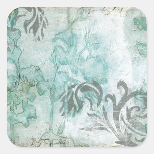 Spray mit nicht verzierter Blume III Quadratischer Aufkleber (Vorderseite)