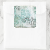 Spray mit nicht verzierter Blume III Quadratischer Aufkleber (Tasche)