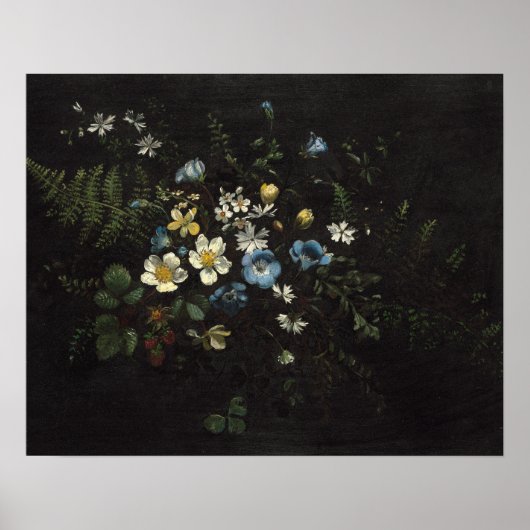 Spray of Blume and Ferns by Titian Ramsay Peale Poster (Vorne)