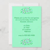 Spray of Blume Twins Baby Shower Einladungen (Rückseite)