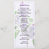 Spray of Lilacs Wedding Program Programm (Rückseite)