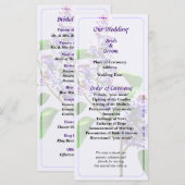 Spray of Lilacs Wedding Program Programm (Vorne/Hinten)