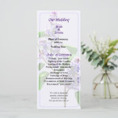 Spray of Lilacs Wedding Program Programm (Stehend Vorderseite)