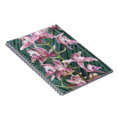 Spray of Pink Cymbidium Orchids Floral Notizblock (Rechte Seite)