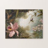Spray-Orchideen mit Kolibri-Puzzlespiel Puzzle (Horizontal)