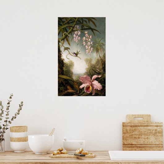 Spray Orchids mit Hummingbird Poster (Küche)
