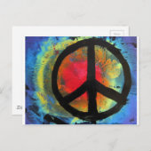 Spray Paint Art Rainbow Peace Sign Painting Postkarte (Vorne/Hinten)