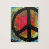 Spray Paint Art Rainbow Peace Sign Painting Puzzle (Vertikal)