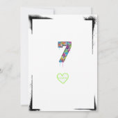 Spray-paint Basketball 7th Birthday Invitation Einladung (Rückseite)