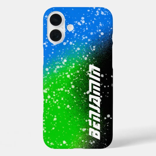 Spray Paint Black Green und Blue Name Case Mate iP (Rückseite)