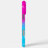 Spray Paint Black Pink und Blue Name Case-Mate iPhone Hülle (Rückseite / Rechts)