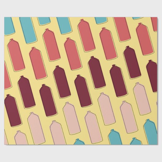 Spray Paint Can Muster Geschenkpapier (Flach)