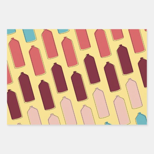 Spray Paint Can Muster Geschenkpapier Set (Vorderseite 2)
