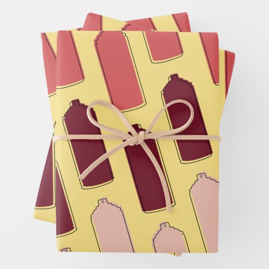 Spray Paint Can Muster Geschenkpapier Set (Beispiel)