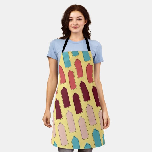 Spray Paint Can Muster Schürze (Getragen)