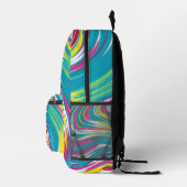 Spray Paint Drips abstract color graffiti style Bedruckter Rucksack (Rechts)