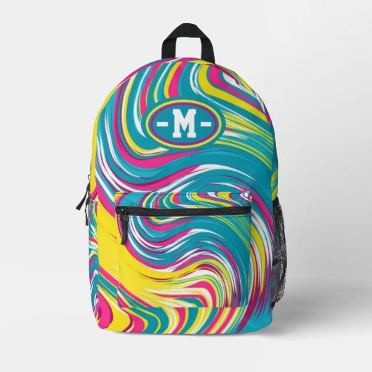 Spray Paint Drips abstract color graffiti style Bedruckter Rucksack (Vorderseite)