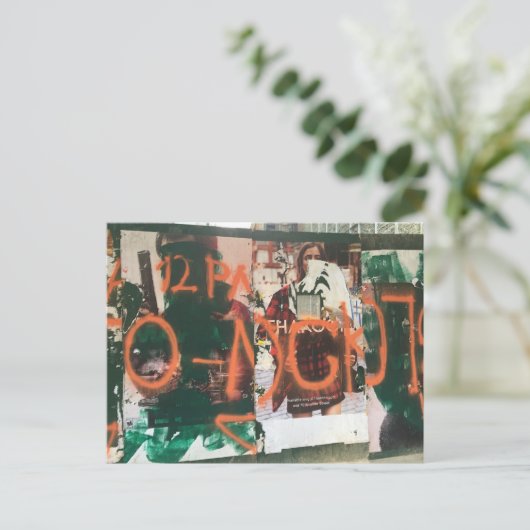 Spray Paint Graffiti Midtown Manhattan NYC Foto Postkarte (Stehend Vorderseite)