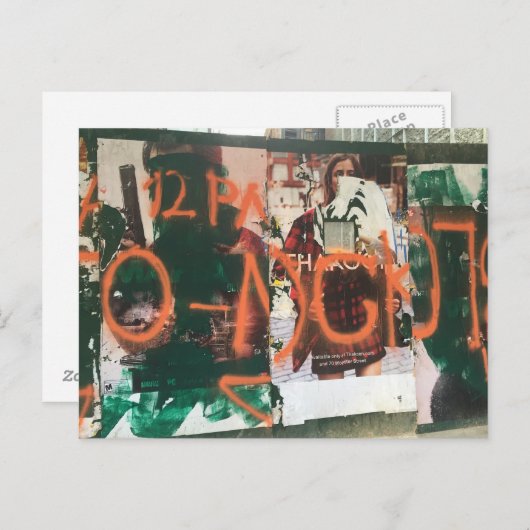 Spray Paint Graffiti Midtown Manhattan NYC Foto Postkarte (Vorne/Hinten)